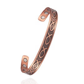 UtenoTureH Magnetic Copper Bracelet for Women for Arthritis, Pure Copper Adjustable Bracelets with 3500 Gauss Magnet ((C003))