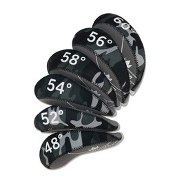 CRAFTSMAN Golf Wedge Covers Set of 6 (48°, 52°, 54°, 56°, 58°, 60°) Club Head Covers for Men Neoprene Elastic Camo