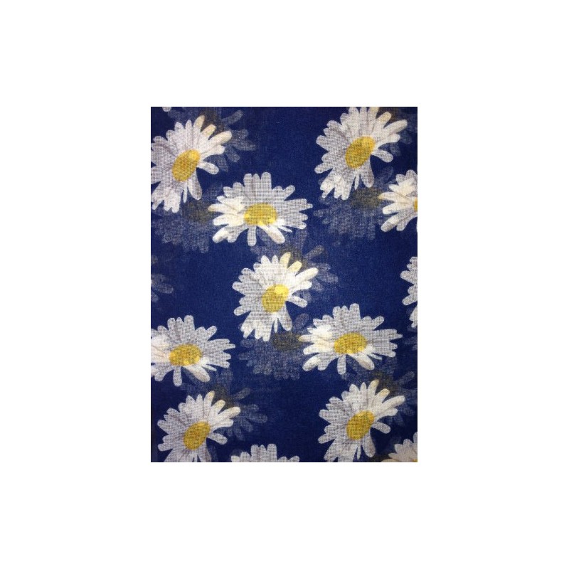 Pamper Yourself Now Navy Blue Daisy Scarf Lovely Soft Scarf