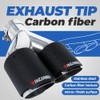 FAIZJUNBEN Carbon Fiber Exhaust TipsDual exhaust tips with 2.1-inch inlet