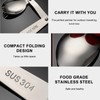 2PCS Folding Utensils Set - Foldable Spoon and Fork Sporks