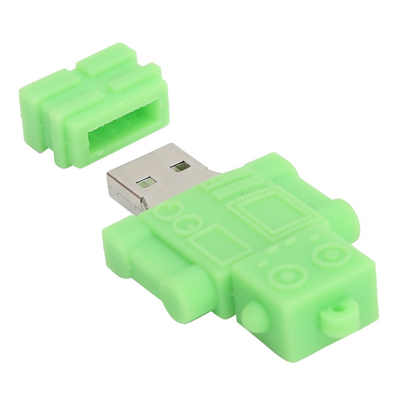 Cartoon U Disk Green Robot Appearance High Speed Bulk Storage