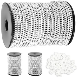 Elastic Bungee Cord 1/8" x 100ft, 3Pack with 50 Clips, WhiteBlack