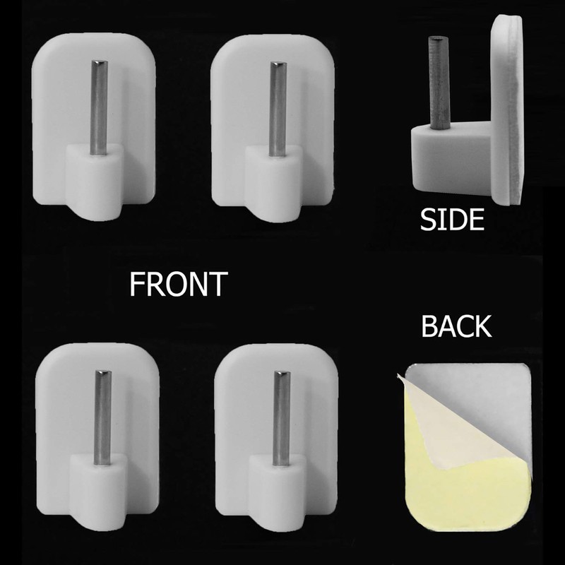 EVIDECO French Home Goods Self Adhesive Hooks Sash Rod Kitchen