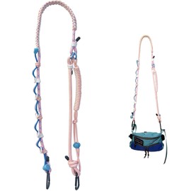 LOTMIAI Bag Strap Crossbody Shoulder Strap, Paracord Handbag Strap Replacement Adjustable for Carry On Bag Heavy Duty Colorful Versatile with Water Bottle Holder for Outdoor