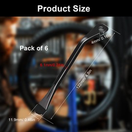 TIANLIN Tyre Lever 6 Pieces Carbon Steel Bicycle Tyre Lifter, Black Tyre Mount Iron with Hook, Mounting Lever Bicycle, Suitable for Most Bikes