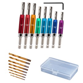 PENCLE Self Centering Drill Bit with Storage Case (Rectangle Case w/Color Bits)