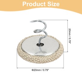 QUARKZMAN 24 Stück Polsterstifte Twist Pin, 20mm Bettrockstifte Stoffbezogene Knopf-Twist-Pins für Überwürfe Bettrock Sessel Caddies Möbelbezug, Khaki