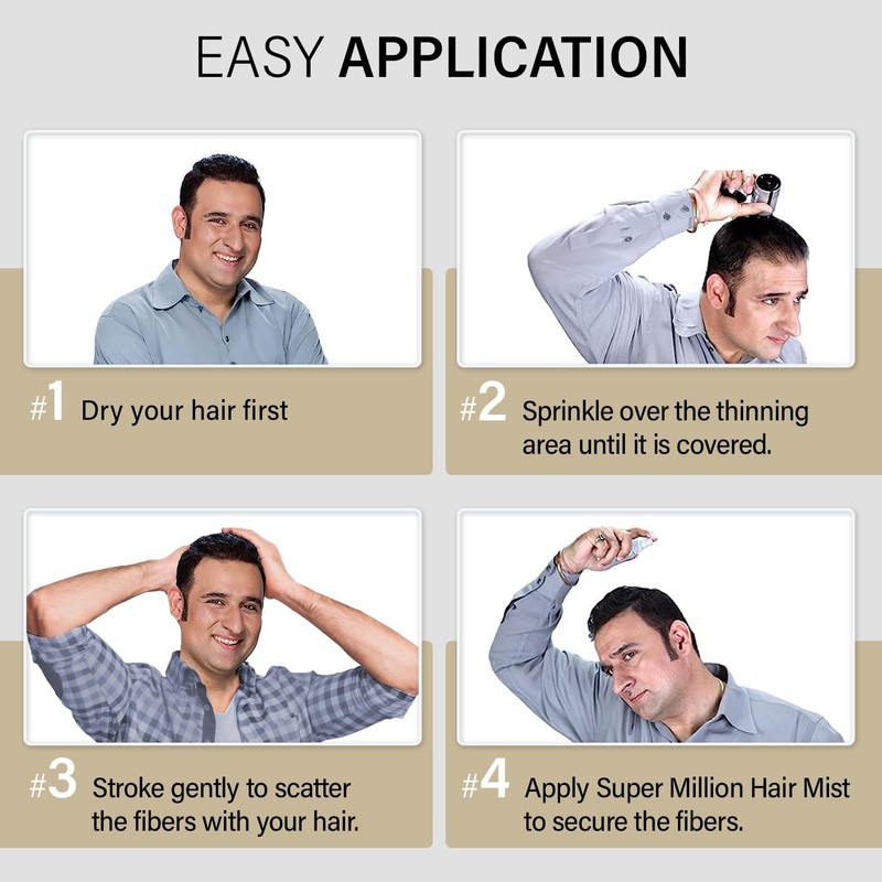 Super Million Hair Building Fibers - 10g Hair Thickener for
