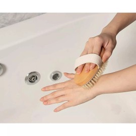 Unbranded 4 Back Body Shower Bath Brush Soft Natural Bristles Wood Long Handle Removable.