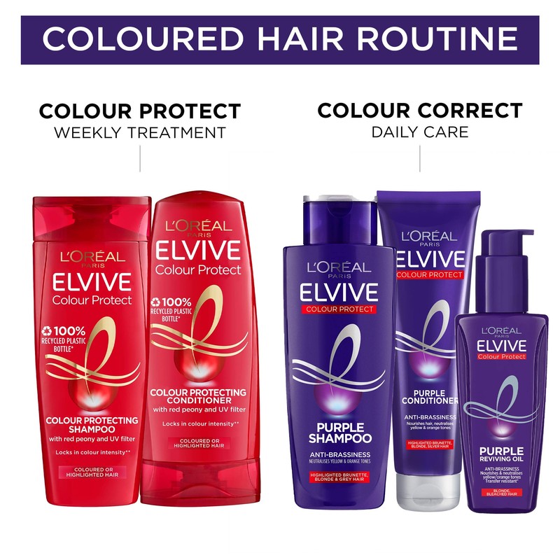 L'Oreal Paris Elvive Colour Protect Purple Anti-Brassiness Hair Oil For