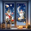 8 Sheets Christmas Window Clings Stickers,Double-Side Glass Decals,Includes Santa, Snowman,