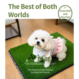 Grass Pad for Dogs Potty, 20×25" Pee Pad, Reusable & Washable Dog Pee Grass, Indoor Dog Potty Pad Artificial Grass, Dog Litter Box for Small Puppy Potty Training, Dog Turf Potty Outdoor,Porch,Balcony