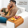 Kssiaz Couch Arm Tray, Bamboo Sofa Tray Table for Couch,