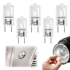 Nextpal 5 Pcs Appliance Light Bulb G8 LED 20W, 120V G8 Base Bi-Pin Halogen Replacement for Microwave Oven Light and Under Cabinet Lighting, High Temperature Resistant Bulbs