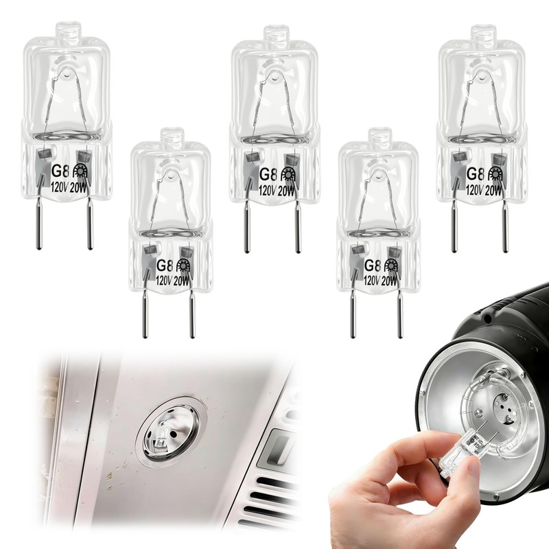Nextpal 5 Pcs Appliance Light Bulb G8 LED 20W, 120V