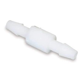1/4" Barb White Nylon Ball Cone Spring Check Valve. Pack of 3