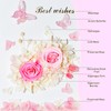 6.5”x8.5” Preserved Flowers Pink Rose Hydrangea Flower Frame with Butterfly