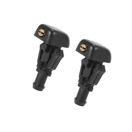 Motoforti Front Windshield Wiper Nozzles, for Nissan Titan 2004-2015, Plastic, Black, 2pcs