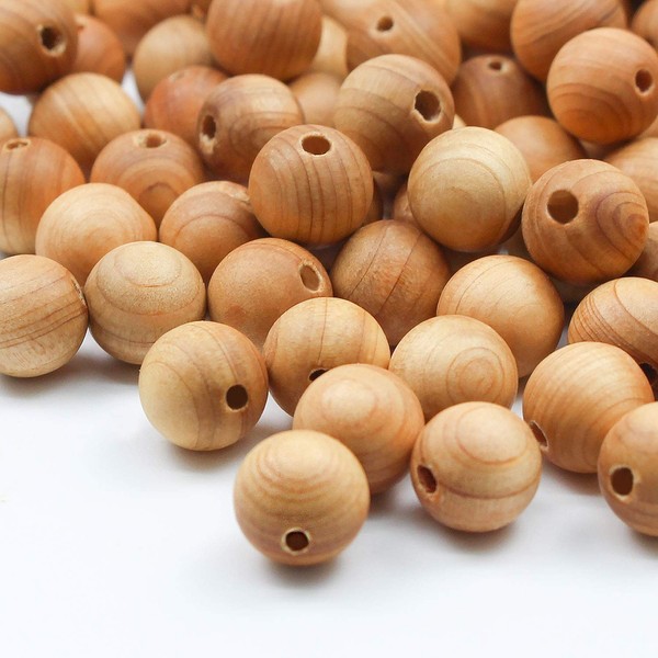 Prometis 500pcs 8mm Natural Sandalwood Round Beads Gorgeous Craft Handmade
