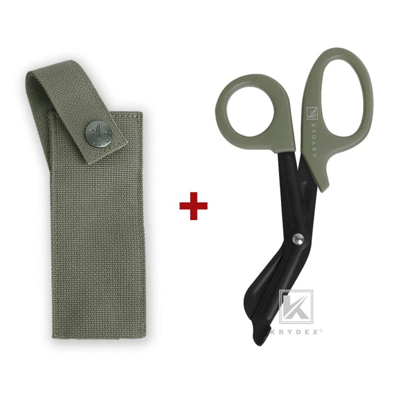 KRYDEX Medic Hand Pouch & Shears Tactical Shear Pouch Scissors