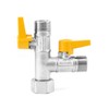 QWORK® G1/2" 3 Way Diverter Valve Switch Valve, Universal T-Adapter
