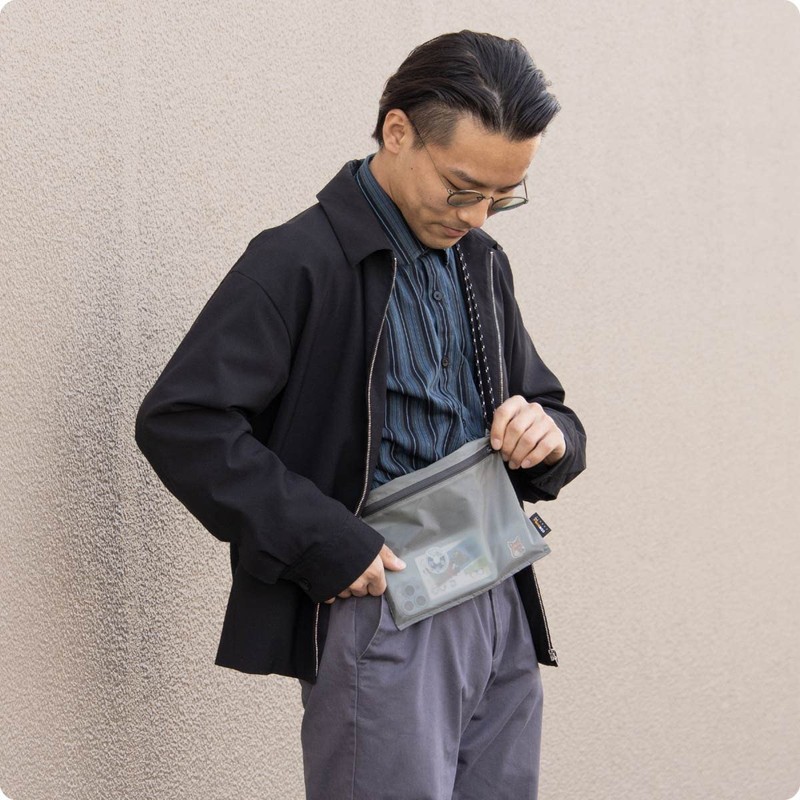 Asobose ZE-V203 Regile sacoche Wallet Walletless Waterproof, gray