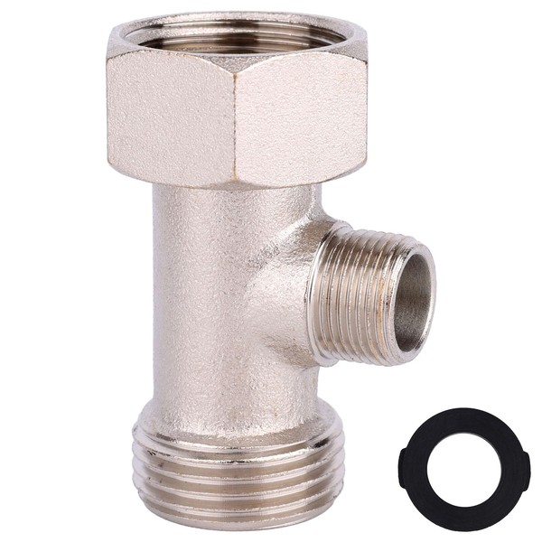 Bidet T Adapter with Gasket, 7/8" x7/8" x3/8" 3 Way
