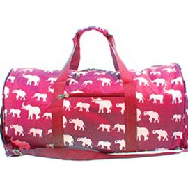 Elephant Print Duffle Bag Travel Luggage Carryon Gym Bag