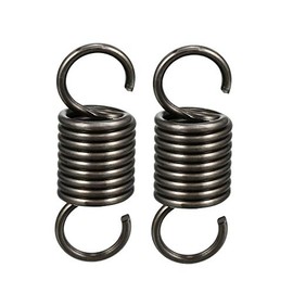 sourcing map Pack of 2 tension spring wire diameter 0.098 inches, of 0.79 inches, free length 2.36 inches, spring steel, small double hook, tension spring
