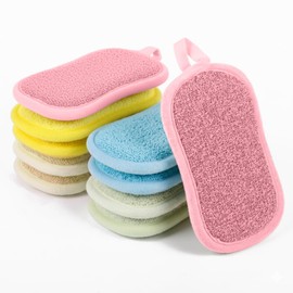 Dual Sided Kitchen Sponges and Scrubbers 10-Pack, Microfiber Non-Scratch Scouring Pads for Dishes, Pots, Pans, Stainless Steel, Glass Cooktops & Countertops