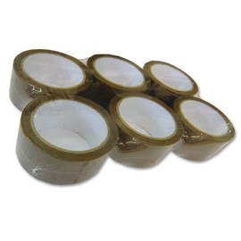 6 Rolls Brown Parcel Tape 50 mm (5 cm) x 66 m