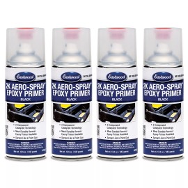 Eastwood 2K Epoxy Black Primer AeroSpray Catalyzed Technology  4 Pack