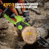 BOLTRISE 12 Inch Cordless Brushless Electric Chainsaw, 2 × 4.0Ah