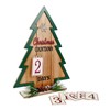 Christmas Tree Advent Calendar Decorations Wooden Xmas Countdown 2024 Tabletop
