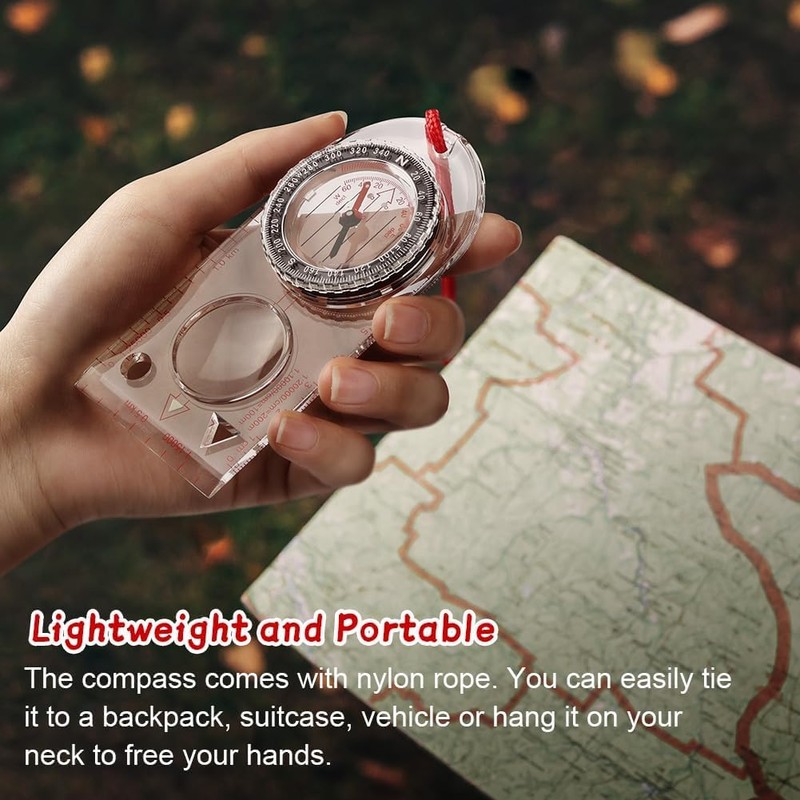 Flintronic Navigation Compass, Hiking Compass with Luminous Function, Waterproof Pocket