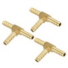 PATIKIL 3/16" Barb Tee Fittings 3 Way Union T Brass