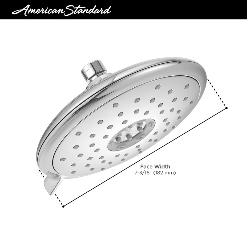 American Standard 9038074.GN0 Spectra Fixed Showerhead, Multi-Function, 1.8 GPM, Brushed