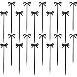 Black Bow Design Cocktail Appetizer Picks, 60 Pieces, 4.01 in Length