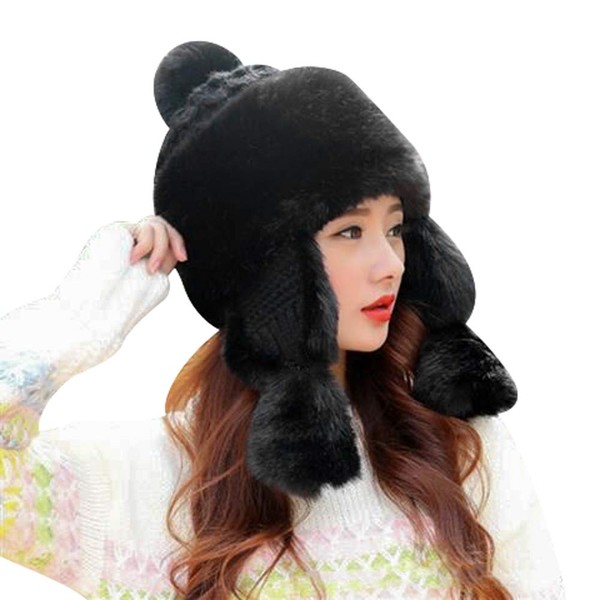 Women's Faux Fur Cossack Russian Style Mongolian Hat - Winter