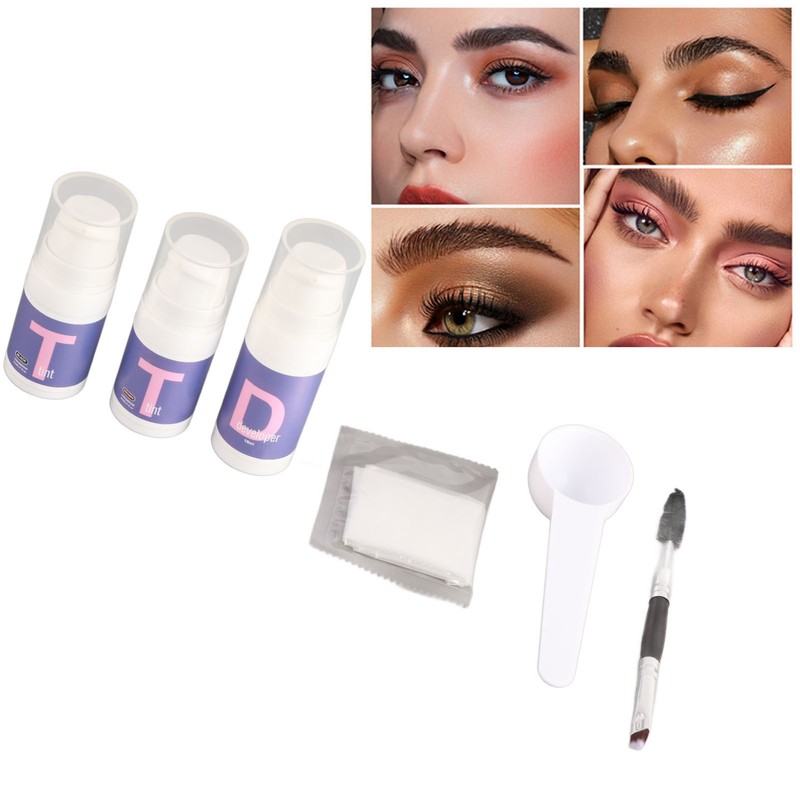 Eyebrow Tint Kit Semi Permanent High Pigment Instant Result Long