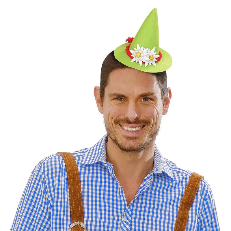 Widmann ? Bavarian Mini Hat with Edelweiss Green