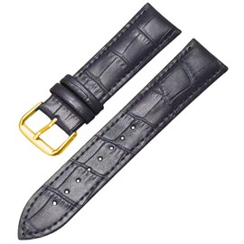 Aoeiwv Genuine Leather Watch Bands Quick Release Soft Calfskin Alligator Embossed Leather Strap Business Casual Universal Replacement Band 12/13/14/15/16/17/18/19/20/21/22/23/24mm for Men Women