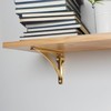 EDUWURXS Ironbridge Brass-Plated Shelf Brackets | Heavy Duty Wall Brackets