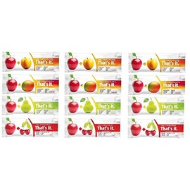 That's It Bar,Variety pack of 12 (3 Apple Pear,3 Apple Cherry,3 Apple Apricot, 3 Apple Mango)