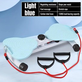 AMLANG Waist Twister Board,Ab Fitness Machine Exercise Twist Boards with 300 lbs Weight Capacity,Waist Sculptor Twist ,Noiseless Balance Board Home Gym Exercise Equipment - Color: Light blue