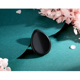 MAIBAOTA Black Obsidian Thumb Worry Stone Healing Crystals Gifts for Women Beginner Meditation Chakra Polished Pocket Reiki Balancing Energy Massage Gemstones