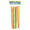 Vibrant Multicolor Neon Plastic Straws - 10" (50 Pack) -