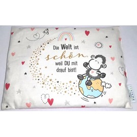 Traumhafte Genusswelten Sheepworld Cherry Stone Cushion Die Welt ist schön weil Du mit drauf bist!