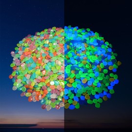 CPYJW Pack of 300 Luminous Stones, Luminous Stones, Garden, Solar White Luminous Stone for Garden, Walkway, Garden, Decorative Stones for Walkways, Outdoor Decoration, Aquarium, Path, Lawn, Garden